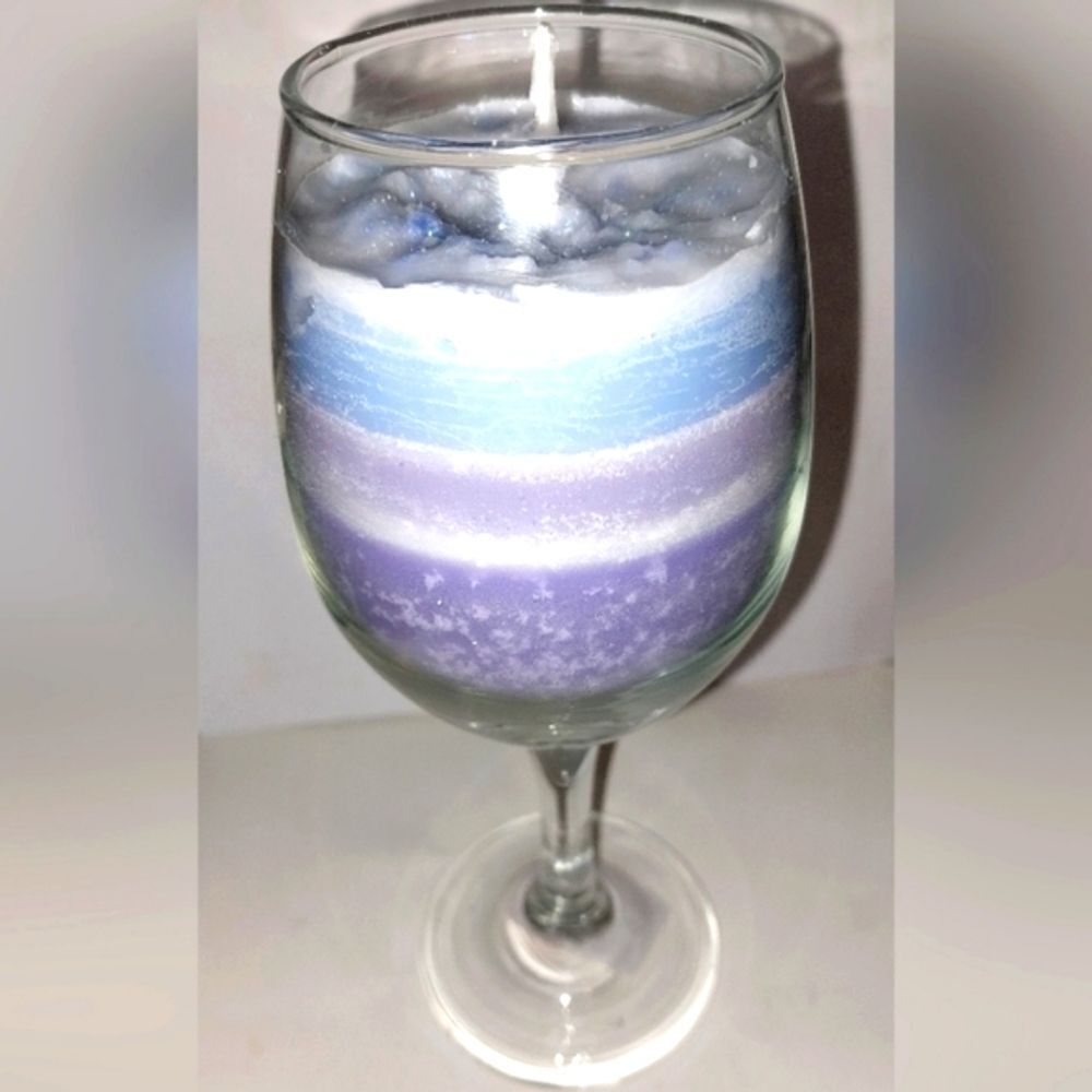 Hand crafted limited edition "Magic Cotton Candy" cocktail candle
